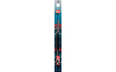 175621 Prym Крючок для вязания стальной с защитным колпачком и мягкой ручкой 1,5 мм