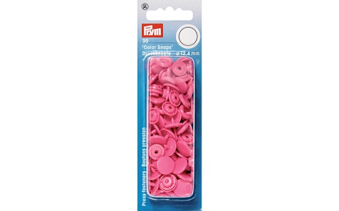 393147 Prym Кнопки "Color Snaps"круглые розовый, яркий 12,4 мм 30 шт.