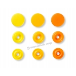 393004 Prym Love Кнопки "Color Snaps" круглые оранжевые, желтые, светло-желтые 12,4 мм 30шт.