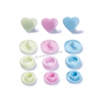 393030 Prym Love Кнопки "Color Snaps" сердце розовое, голубое, жемчужное 13,6 мм 30шт.