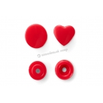 393338 Prym Кнопки "Color Snaps"сердце красный 12,4 мм 30 шт.