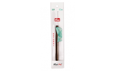 223500 Prym Крючок алюминиевый с деревянной ручкой 2.0 мм (1шт.)