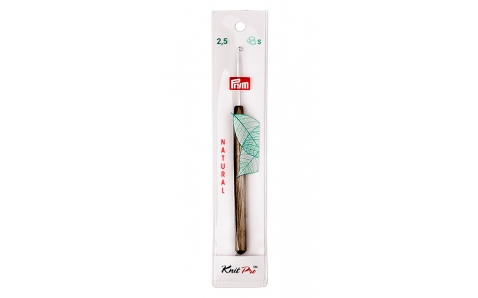 223501 Prym Крючок алюминиевый с деревянной ручкой 2.5мм (1шт.)